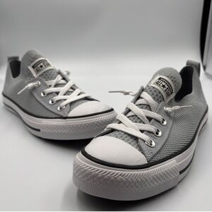 Converse Chuck Taylor All Star Shoreline Gray Sz 10 Knit Slip On Sneakers Womens